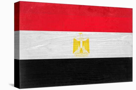 Egypt Flag Design with Wood Patterning - Flags of the World Series-Philippe Hugonnard-Stretched Canvas