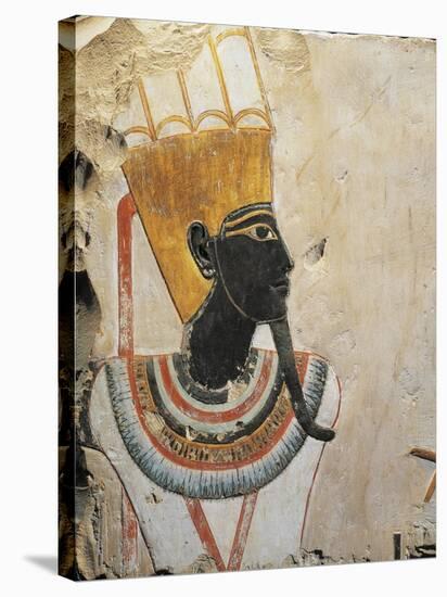 Egypt, Luxor, Ancient Egypt Museum, Black Face God from Dayr Al-Bahri-null-Premier Image Canvas