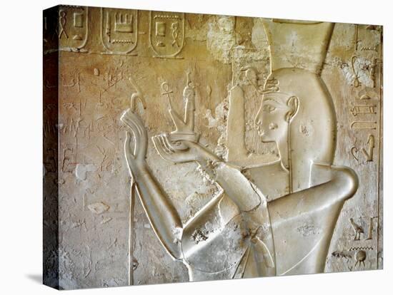 Egypt, Luxor, Valley of the Kings, Tomb of Seti II, Entrance Relief of Ra from Nineteenth Dynasty-null-Premier Image Canvas