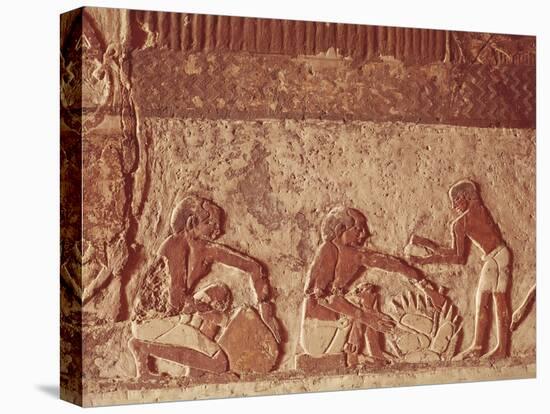 Egypt, Painted Relief of Bread Making-null-Premier Image Canvas