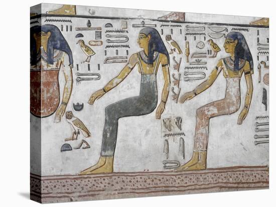 Egypt, Thebes, Luxor, Valley of the Kings, Close-Up of Mural Paintings-null-Premier Image Canvas