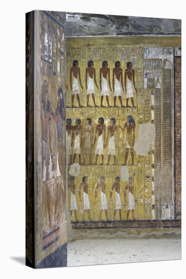 Egypt, Thebes, Luxor, Valley of the Kings, Main Hall of Tomb of Seti I Covered with Murals-null-Premier Image Canvas
