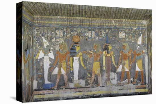 Egypt, Thebes, Luxor, Valley of the Kings, Mural Paintings, Burial Chamber, Tomb of Horemheb-null-Premier Image Canvas