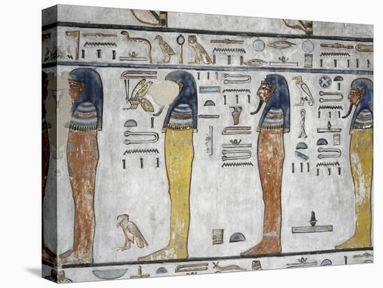 Egypt, Thebes, Luxor, Valley of the Kings, Mural Paintings, Side Chamber, Tomb of Seti I-null-Premier Image Canvas