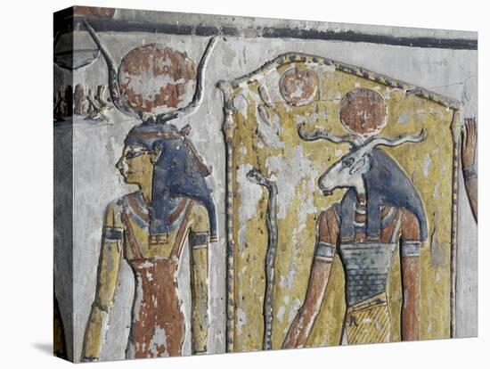 Egypt, Thebes, Luxor, Valley of the Kings, Mural Paintings, Side Chamber-null-Premier Image Canvas
