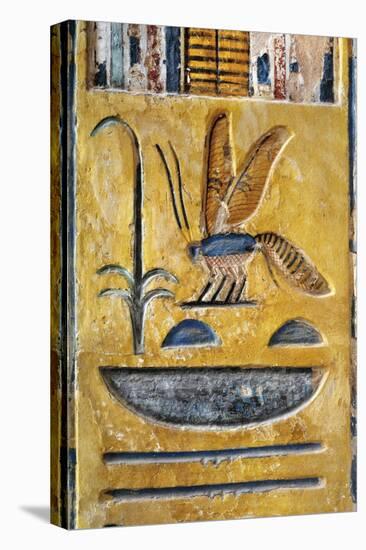 Egypt, Thebes, Luxor, Valley of the Kings, Tomb of Siptah, Close-Up of Mural Painting-null-Premier Image Canvas