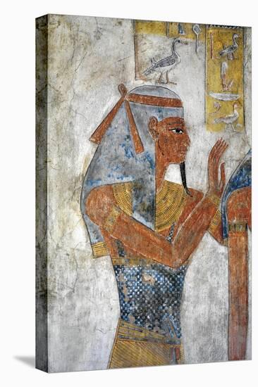 Egypt, Thebes, Luxor, Valley of the Kings, Tomb of Tausert, Mural Painting of Earth God Geb-null-Premier Image Canvas