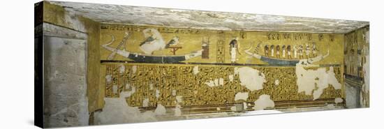 Egypt, Tomb of Ay, Burial Chamber, Western Wall, Mural Paintings, Illustrated Amduat-null-Premier Image Canvas