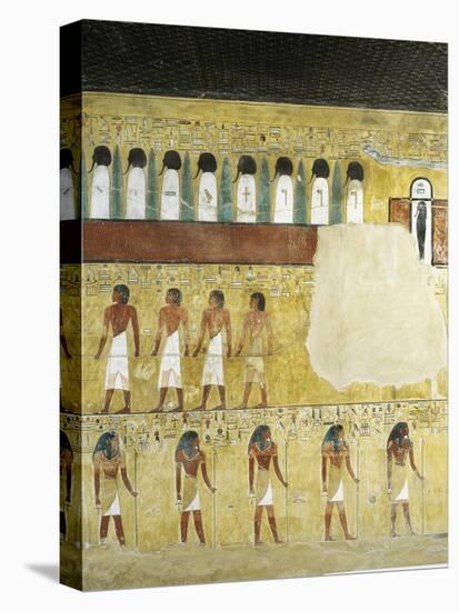 Egypt, Valley of the Kings, Tomb of Seti I, Mural Paintings in Burial Chamber from 19th Dynasty-null-Premier Image Canvas