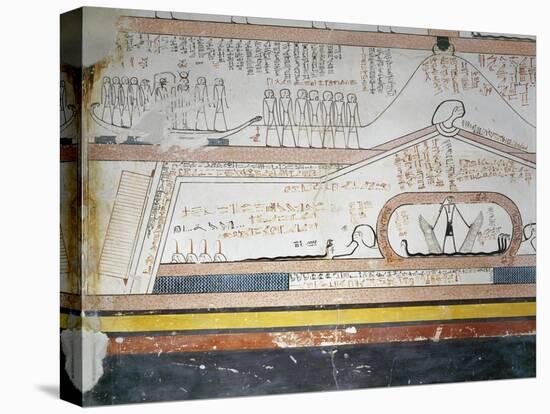 Egypt, Valley of the Kings, Tomb of Thutmose III, Mural Paintings from Burial Chamber-null-Premier Image Canvas