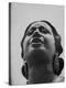 Egyptian Actress Om Kalthoum, While Singing on Cairo's "Voice of Arabs" Radio Show-Howard Sochurek-Premier Image Canvas