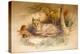 Egyptian Cat, 1851-69-Joseph Wolf-Premier Image Canvas