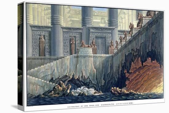 Egyptian Set Design for Act II, Scene XXviii of the Opera "The Magic Flute"-Karl Friedrich Schinkel-Premier Image Canvas