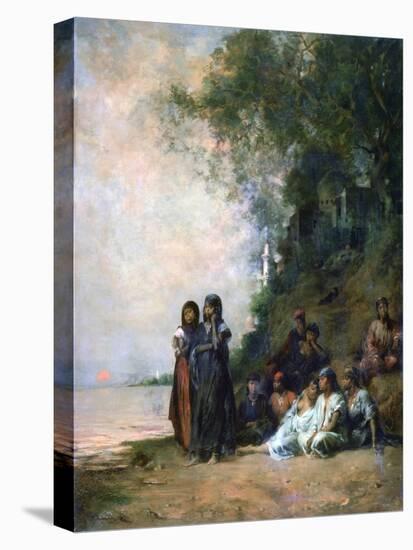 Egyptian Women at the Edge of the Water, 19th Century-Eugene Fromentin-Premier Image Canvas