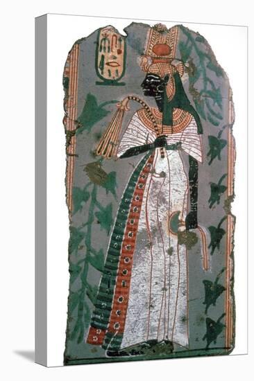 Egytian wall-painting of queen Ahmose-Nefertari, 16th century BC Artist: Unknown-Unknown-Premier Image Canvas