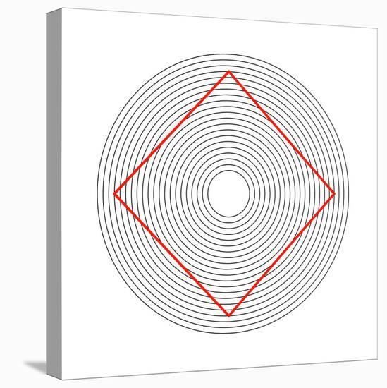 Ehrenstein Illusion, Square In Circles-Science Photo Library-Premier Image Canvas