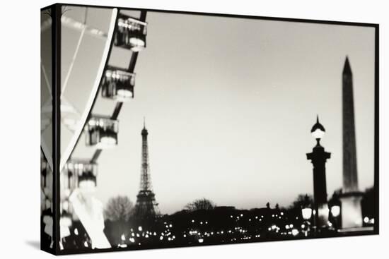 Eiffel Tower and Ferris Wheel, Paris, France-Theo Westenberger-Premier Image Canvas