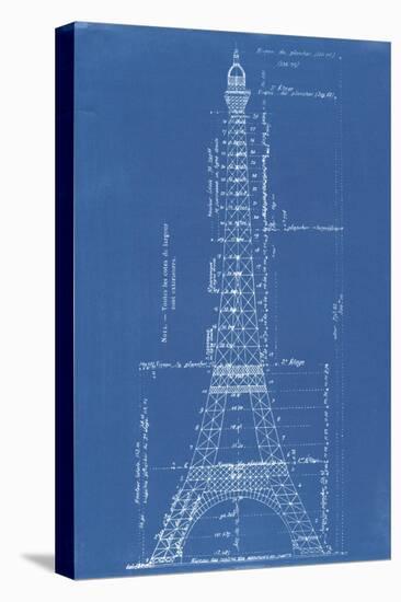 Eiffel Tower Blueprint-Vintage Apple Collection-Premier Image Canvas