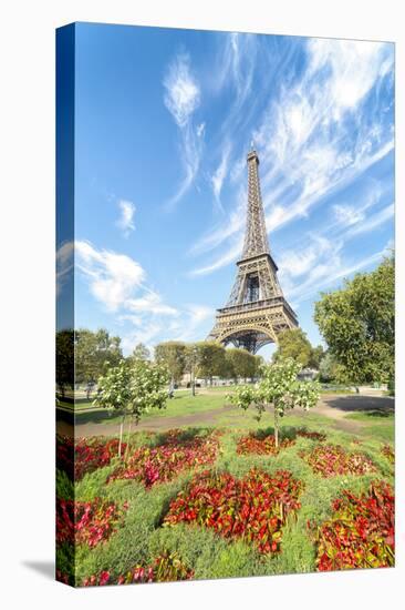 Eiffel tower colored garden-Philippe Manguin-Premier Image Canvas