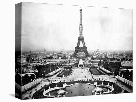Eiffel Tower Over Exposition 1889-null-Premier Image Canvas