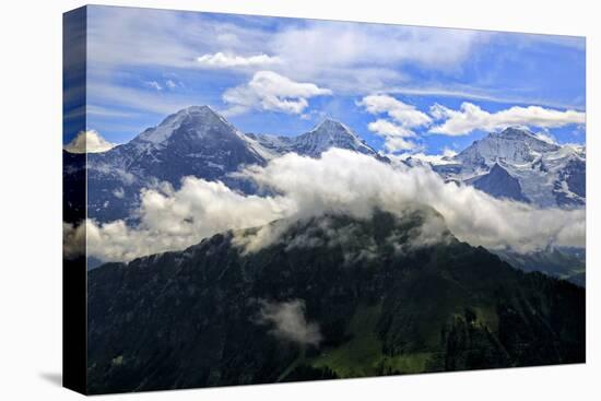 Eiger, Monch and Jungfrau, seen from Schynige Platte, Bernese Oberland, Canton of Bern, Switzerland-Hans-Peter Merten-Premier Image Canvas