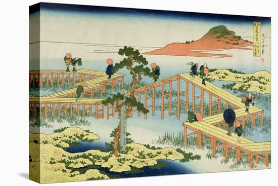 Eight Part Bridge, Province of Mucawa, Japan, circa 1830-Katsushika Hokusai-Premier Image Canvas