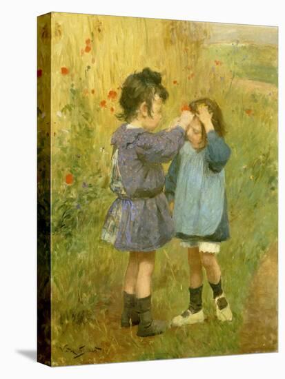 Ein Blümchen für die kleine Schwester-Victor Gabriel Gilbert-Premier Image Canvas