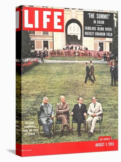 Eisenhower, Bulganin, Faure, and Eden, August 1, 1955-Frank Scherschel-Premier Image Canvas