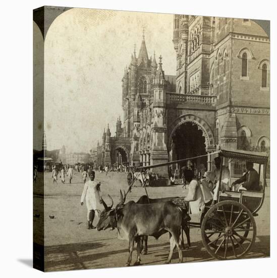 Ekka, Outside Victoria Station, Bombay, India, C1900s-Underwood & Underwood-Premier Image Canvas