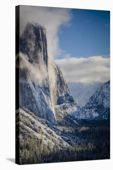 El Capitan With A Fresh Blanket Of Snow During The Morning-Joe Azure-Stretched Canvas