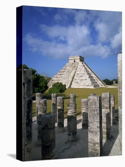 El Castillo from Mil Columnas, Grupo Delas, Chichen Itza, Yucatan, Mexico-Rob Cousins-Premier Image Canvas