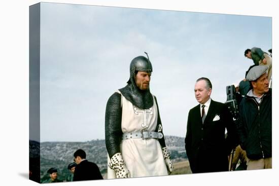 EL CID, 1961 directed by ANTHONY MANN On the set, Charlton Heston with Samuel Bronston (producer) a-null-Stretched Canvas