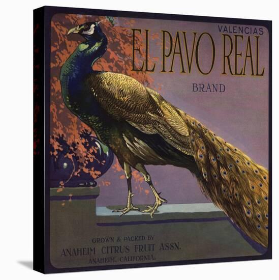 El Pavo Real Brand - Anaheim, California - Citrus Crate Label-Lantern Press-Stretched Canvas