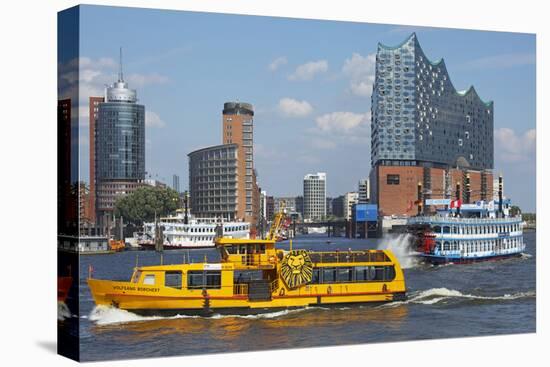 Elbfahre Ferry and Harbour Cruise in Front of the Elbe Philharmonic Hall-Uwe Steffens-Premier Image Canvas