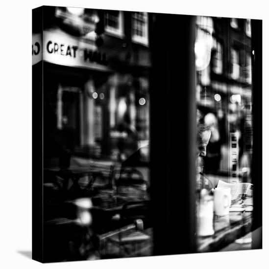 Elderly Male Sitting Alone in a Cafe-Rory Garforth-Premier Image Canvas