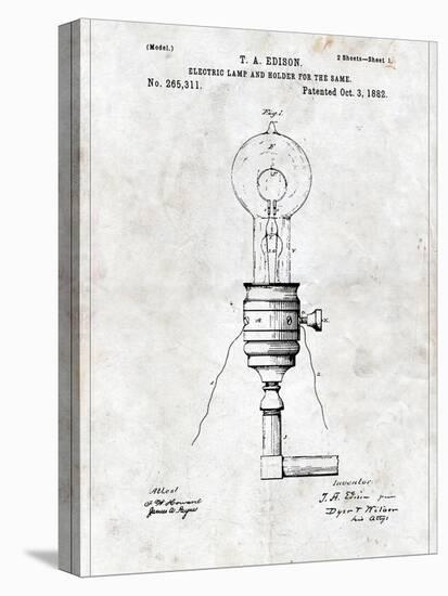 Electric Lamp-Patent-Stretched Canvas