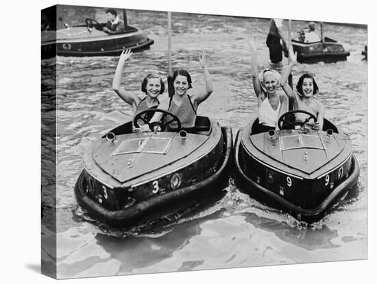 Electric Motor Boats at Dreamland Amusement Park Margate Kent-null-Premier Image Canvas
