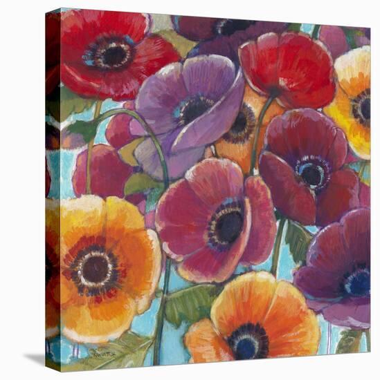 Electric Poppies 1-Norman Wyatt Jr^-Stretched Canvas