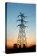 Electricity Pylons at Sunset-Liang Zhang-Premier Image Canvas