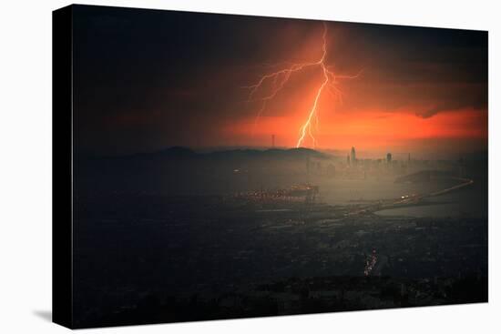 Electrifying Evening Lightning Strikes Bay Area Storm San Francisco-Vincent James-Premier Image Canvas