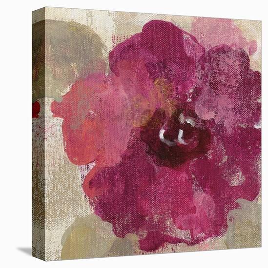 Elegant Fresco Floral Gold Flower III-Silvia Vassileva-Stretched Canvas