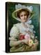 Elegant Lady with a Bouquet of Roses-Emile Vernon-Premier Image Canvas