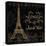 Elegant Paris Gold Square III-Linda Baliko-Stretched Canvas