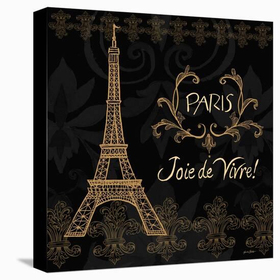 Elegant Paris Gold Square III-Linda Baliko-Stretched Canvas