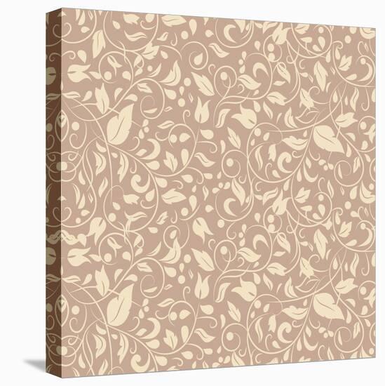 Elegant Stylish Abstract Floral Wallpaper.-Little_cuckoo-Stretched Canvas