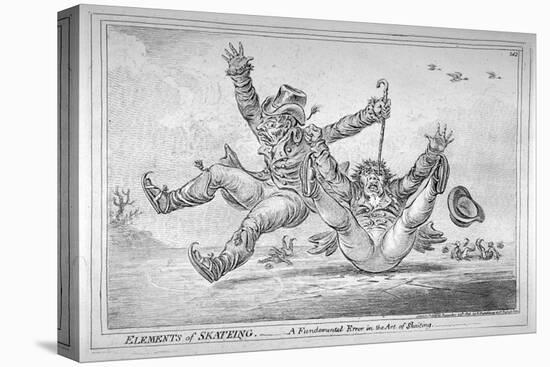 Elements of Skateing. Making the Most of a Passing Friend, in a Case of Emergency!, 1805-James Gillray-Premier Image Canvas