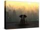 Elephant and Dog Sit on the Roof of a Skyscraper-Mike_Kiev-Premier Image Canvas