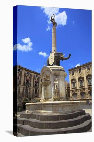 Elephant Fountain, Catania, Sicily, Italy, Europe-Neil Farrin-Premier Image Canvas