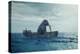 Elephant in a boat at sea.-Orlando Rosu-Stretched Canvas