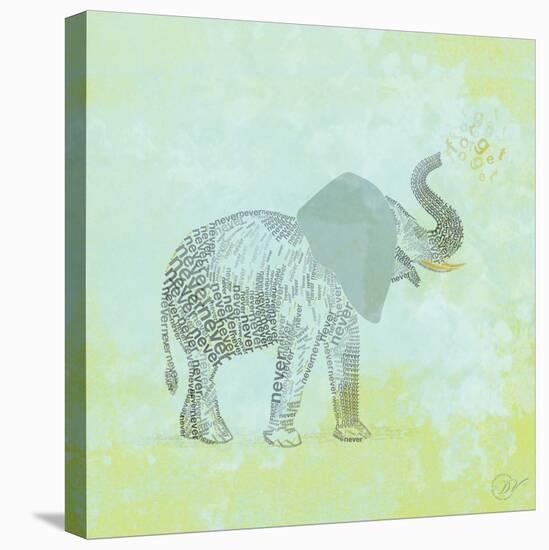 Elephant Never Forgets-Dominique Vari-Stretched Canvas
